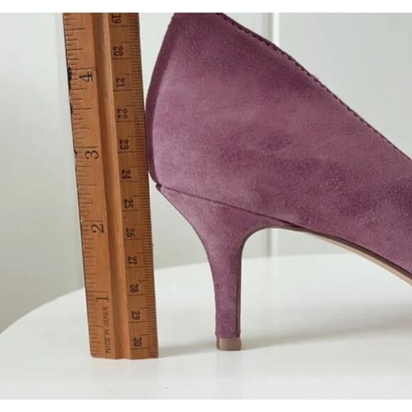 White House Black Market Phoebe Dried Lavender Suede Heels Pumps Pointed Toe 9 - Picture 11 of 11